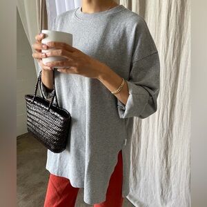 Gray Long Sleeve Women's Top